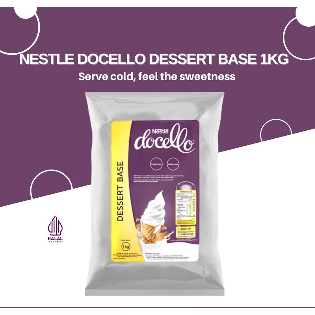 

NESTLE DOCELLO DESSERT BASE 1 kg/BUBUK MINUMAN MILK SHAKE HALAL