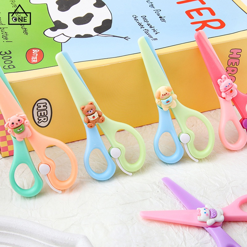 

COD❤️Gunting Kecil Kartun Buku Pegangan Anak Gunting Kertas Kantor