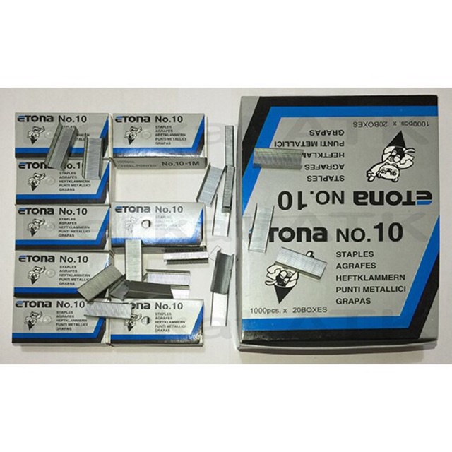 

20 pak staples etona no 10 harga distributor