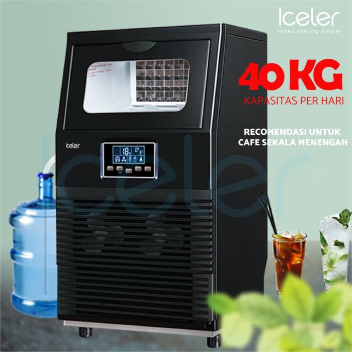 Iceler Mesin Pembuat Es Batu 40kg Perhari Iceler Ice Cube Maker untuk