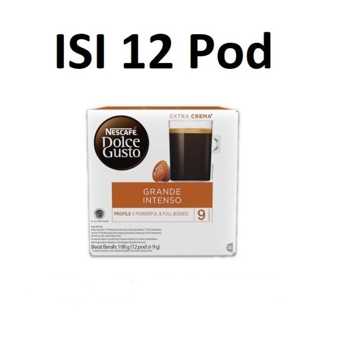 

Nescafe Dolce Gusto Grande Intenso 16 Capsule | Coffee Kapsul Kopi - FEBRUARI 2024, 12 pcs