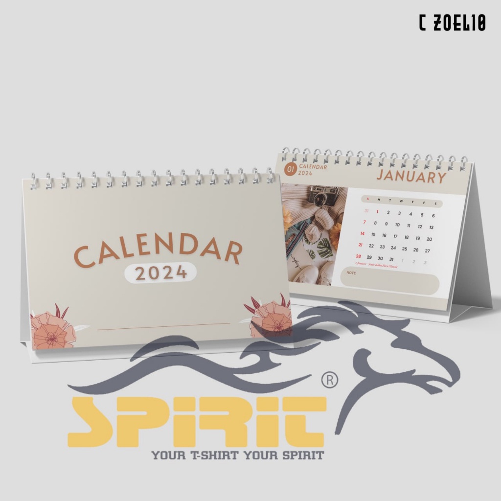 

Kalender Meja Aesthetic 2024 Kalender Meja Duduk 2024 Hiasan Meja Kantor Lucu Unik Ukuran A5 Spiral