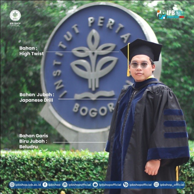 PAKET TOGA WISUDA ONLINE PASCASARJANA S3 IPB UNIVERSITY - XXL