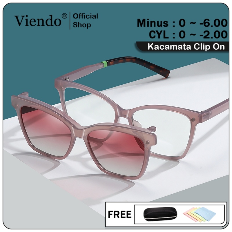 Frame Kacamata Minus Clip On Anti Radiasi Blueray Photocromic Polarized Pria Besi Kotak Cowok Gaya B