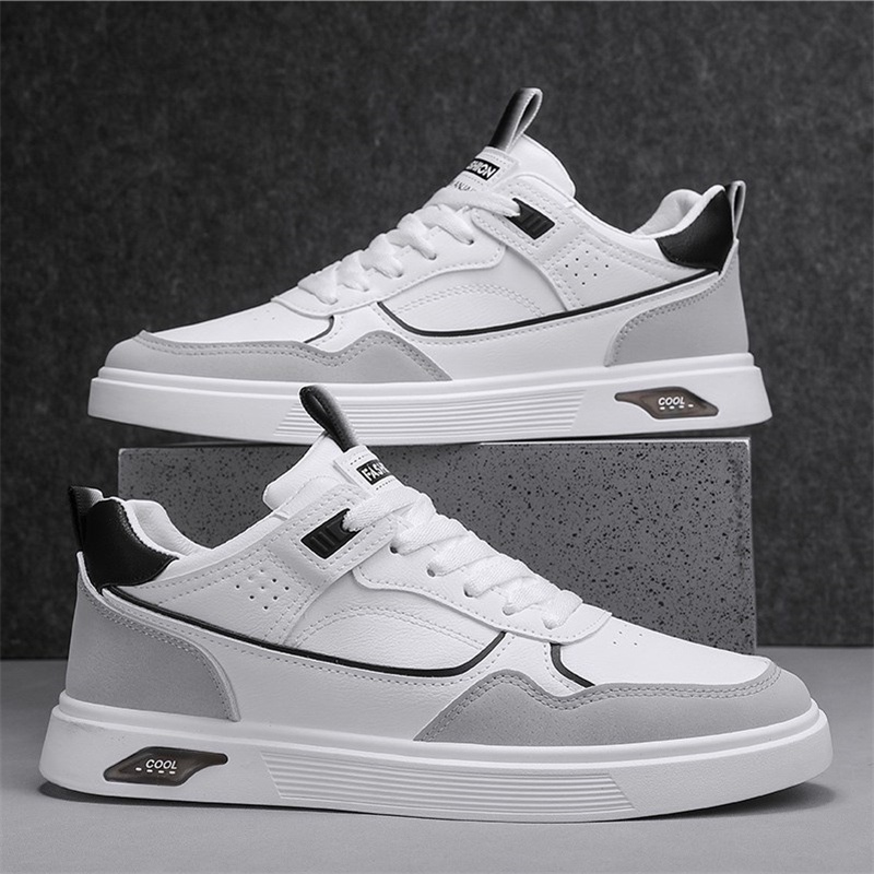 Sepatu Pria Sneakers Sepatu Keren Sepatu Olahraga Sekolah Lari Putih Mens Running Shoes