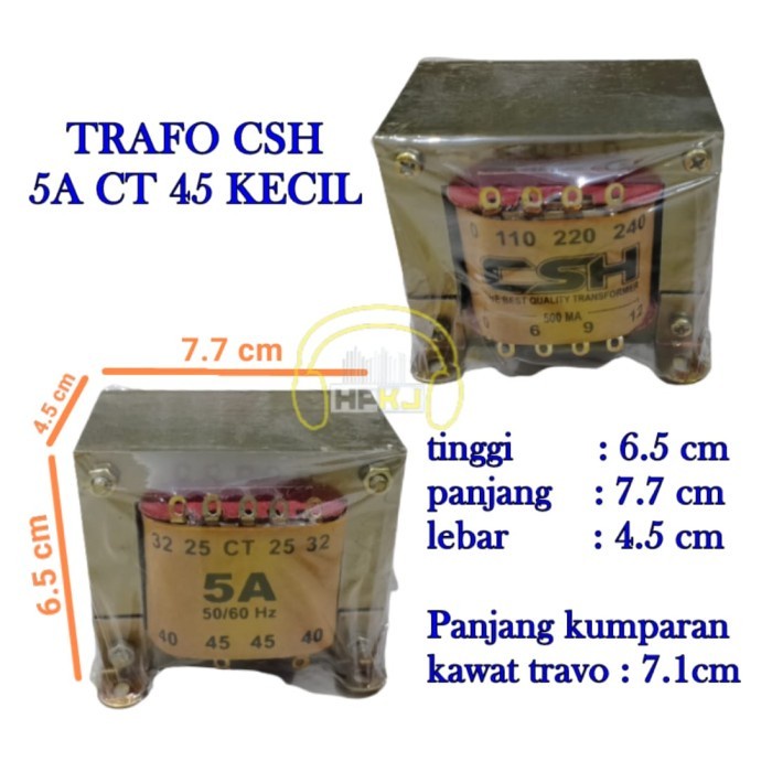 TRAVO TRAFO 5A CT 45 CSH trafo 5 amper ct45 CSH