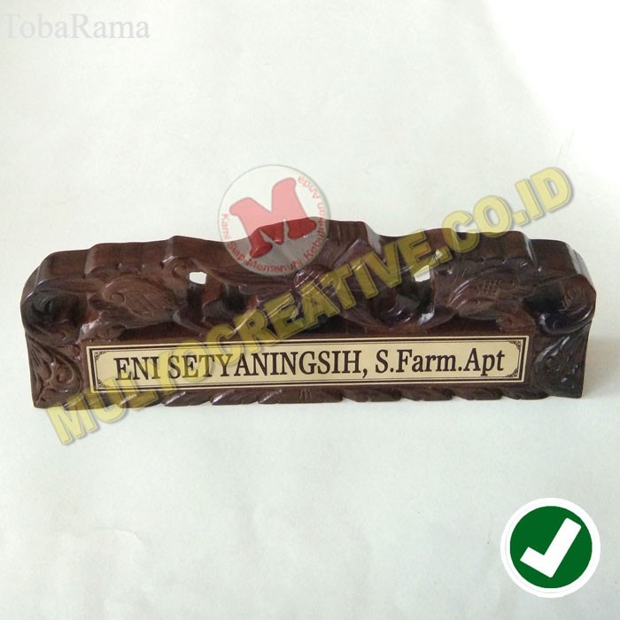 termurah Papan Nama Meja Bahan Kayu - Papan Nama Meja Ukir Kayu Nama Custom
