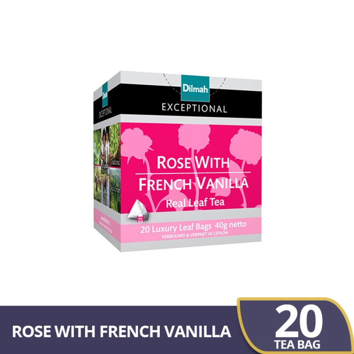 

Ready Dilmah Exceptional Rose With French Vanilla Tea - Teh Celup