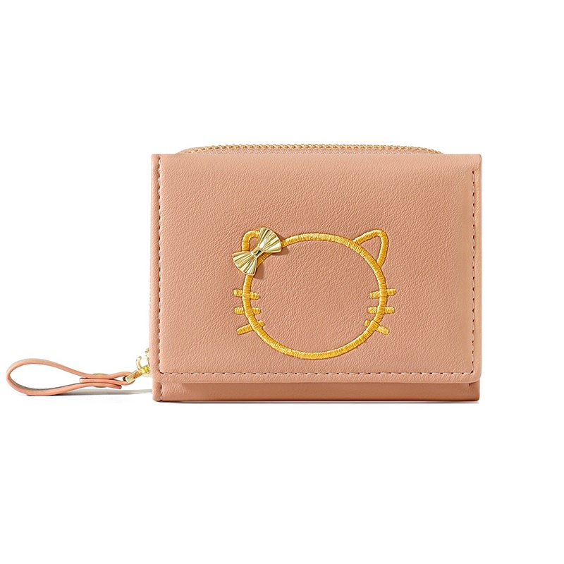 JIUFENG Segar Kartun Manis Dompet Wanita Multi-Fungsional