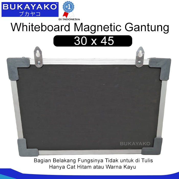

Whiteboard Magnetic 30 x 45 Gantung BUKAYAKO Papan Tulis