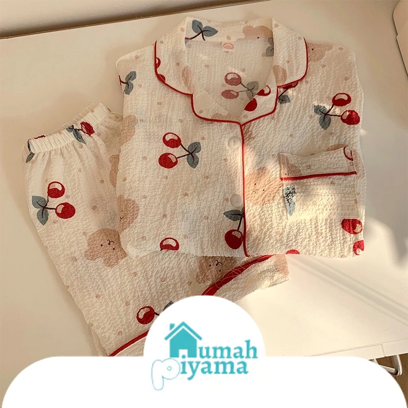 RumahPiyama. Baju Tidur Katun | Baju Tidur 100% Katun | Baju tidur Katun Lengan Pendek | Baju Tidur 