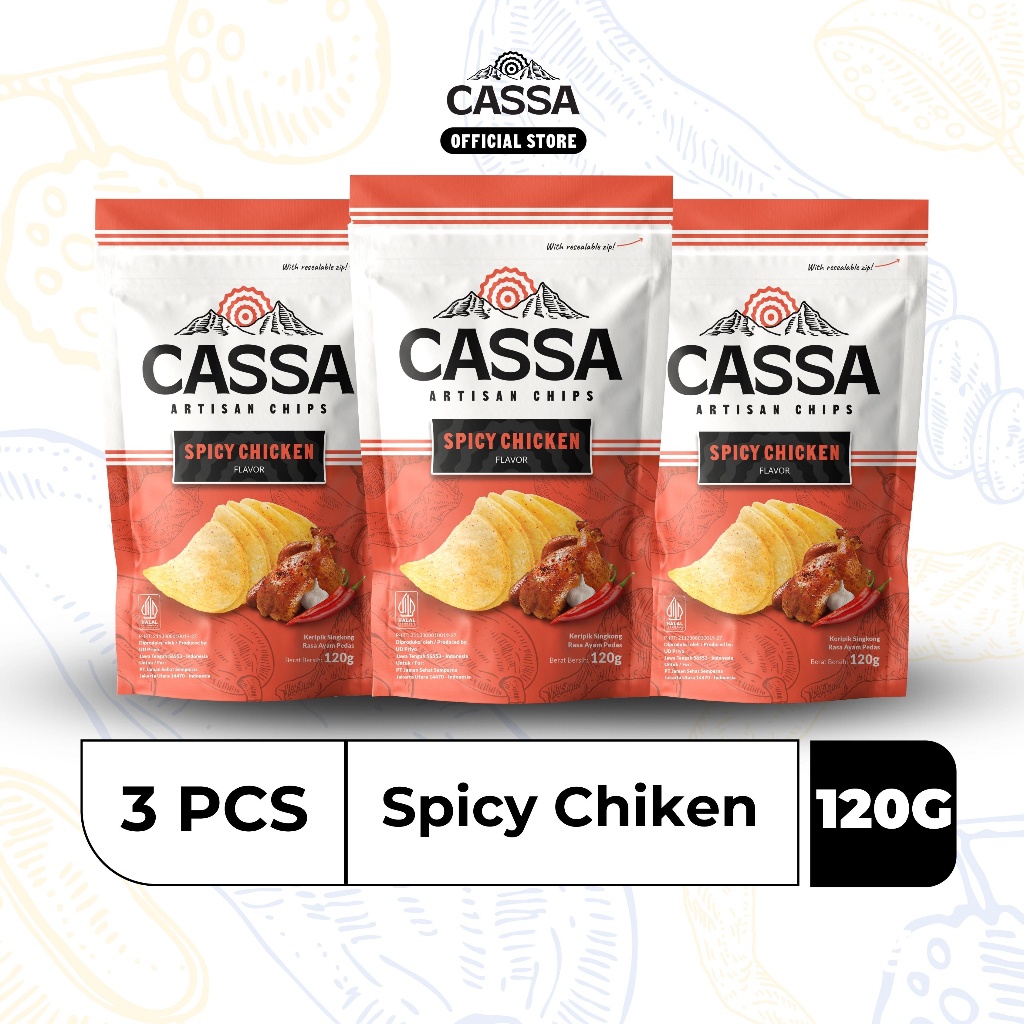 

Cassa Artisan Chips Spicy Chicken 120gr x 3pcs