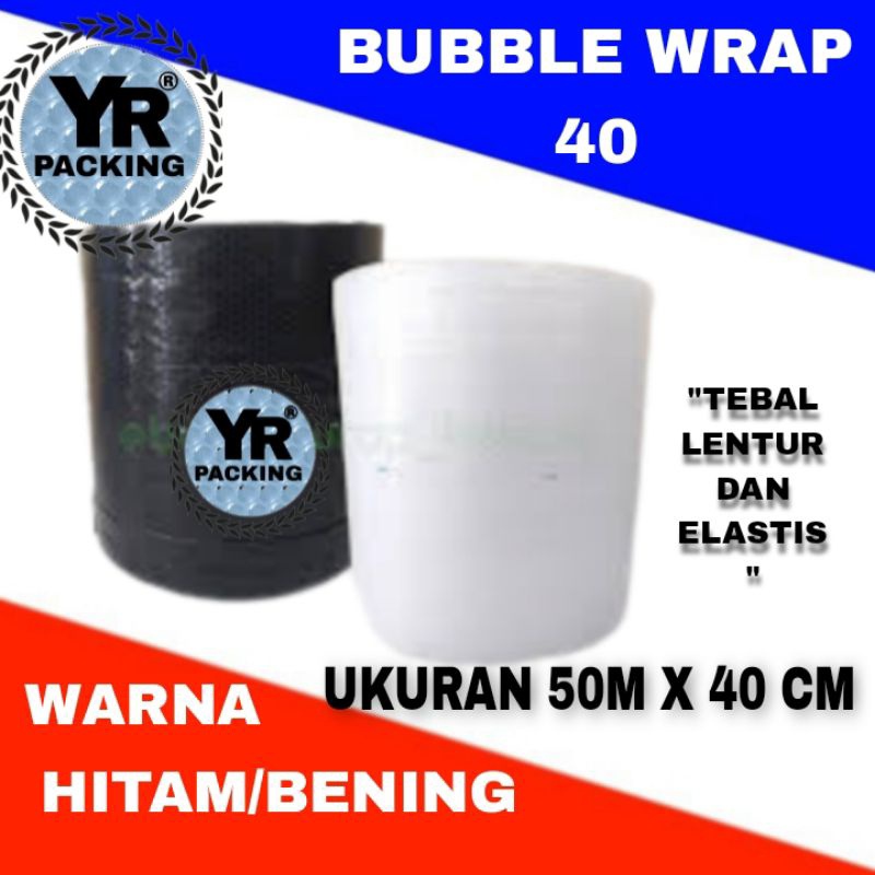 

Bubble wrap(50Mx40CM) hitam bening berkualitas