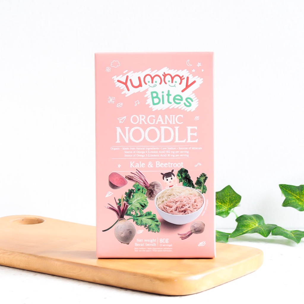 

Organic Noodle Kale & Beetroot Mi Misua Organik - Yummy Bites