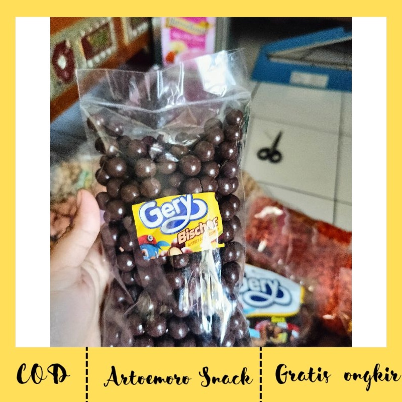 

AS Gery Bischoc / Biskuit salut Coklat snack Brand 250 gram