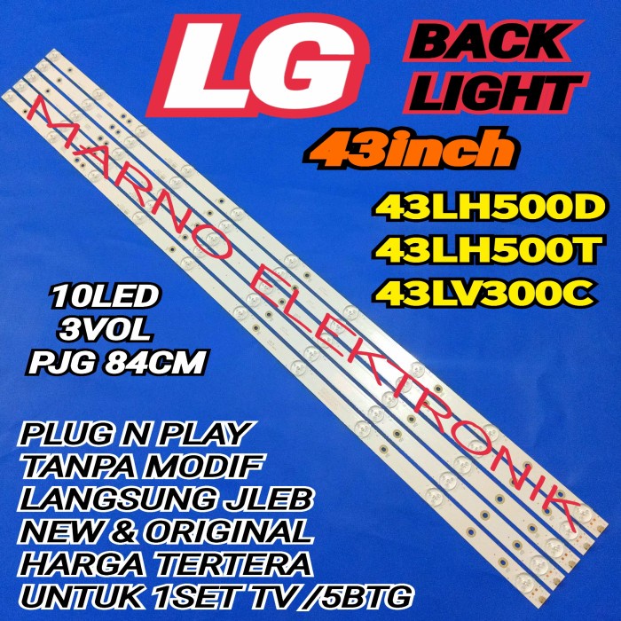 BL BACKLIGHT LED TV LG 43LH500 43LH500D 43LH500T 43LV300 43LV300C 10K PART TOOL ELECTRO