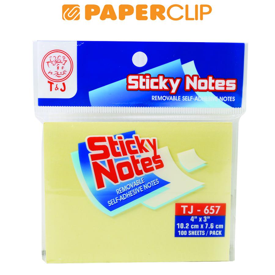 

STICK NOTE T&J 657 4X3 INCH