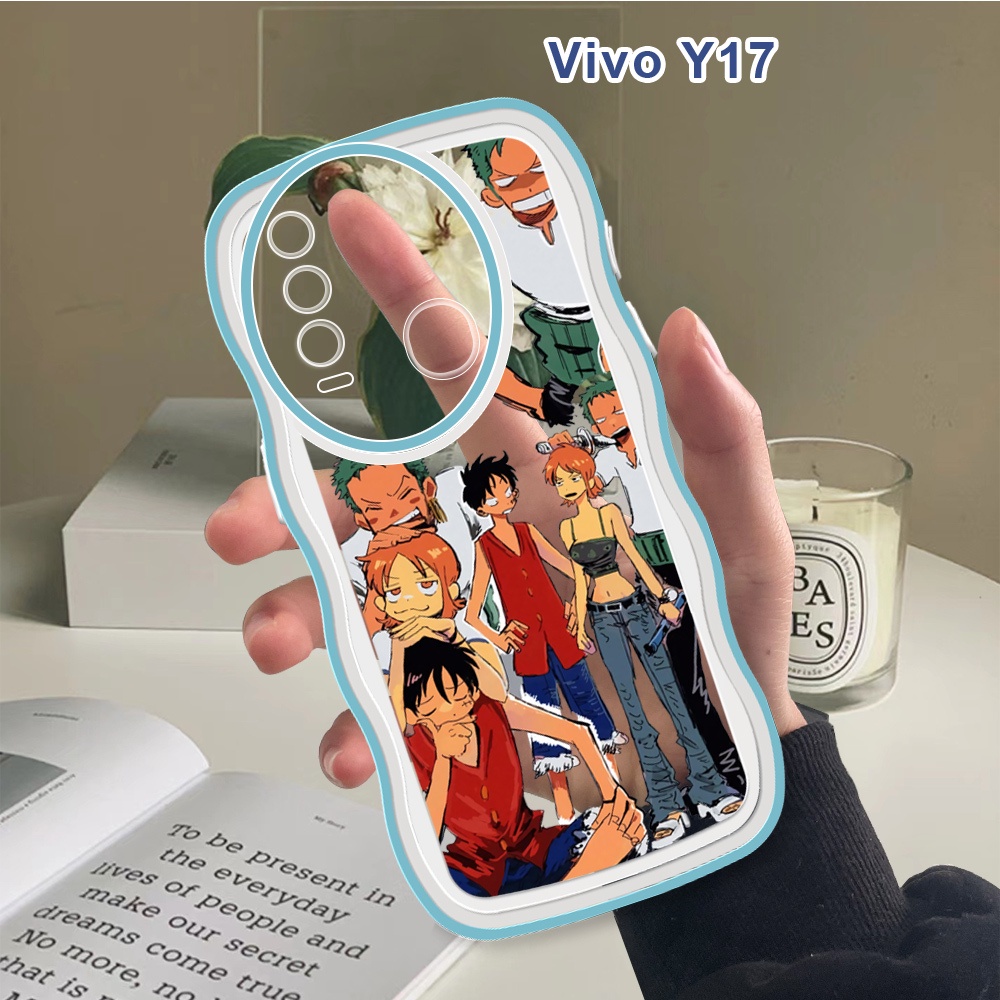 Casing Untuk Vivo Y17 Y15 Y12 Y19 Y15A Y15S Y15C Y01 Soft Case Cartoon OnePiece Luffy Shockproof Pon