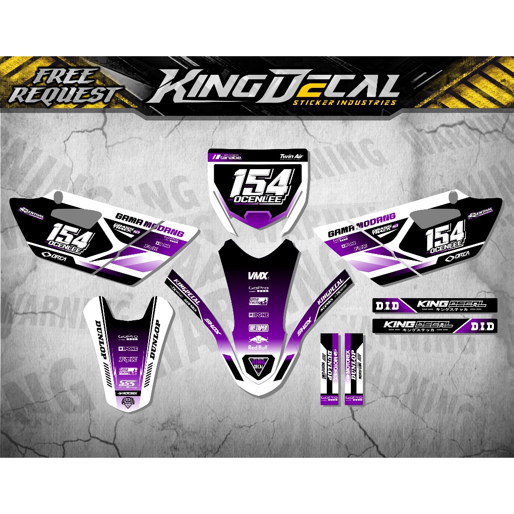 DECAL YZ 85 NEW BEBEK STANDAR DECAL STIKER GTX