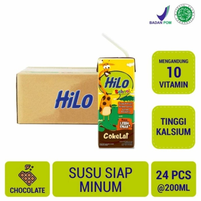 Hilo Teen Hilo School Susu UHT 200ml 1 dus - Coklat