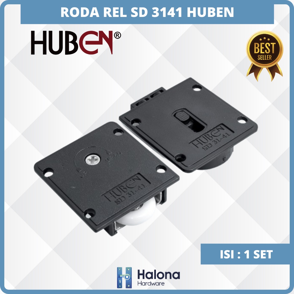 Roda Rel Pintu Sliding SD 3141 Huben Roda Lemari Geser Set