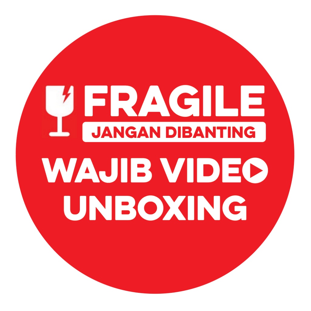 

Stiker Paket Fragile Sticker Unboxing Label Bulat