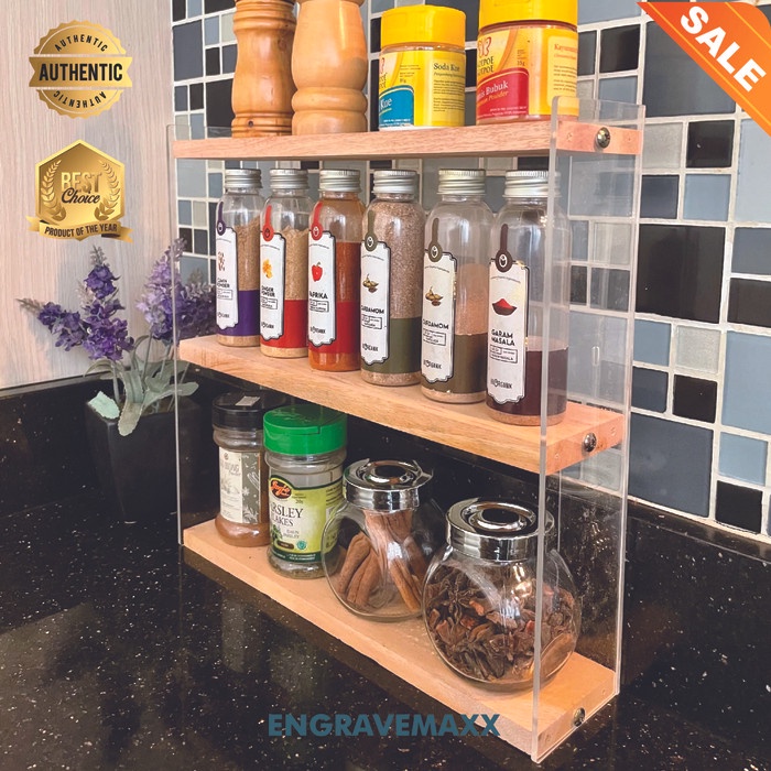 

RAK BUMBU DAPUR KOSMETIK MAINAN SERBAGUNA SUSUN 3 / FREE CETAK NAMA