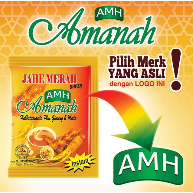 

promo Jahe Merah Amanah Super Renceng AMH Isi 12 Sachet
