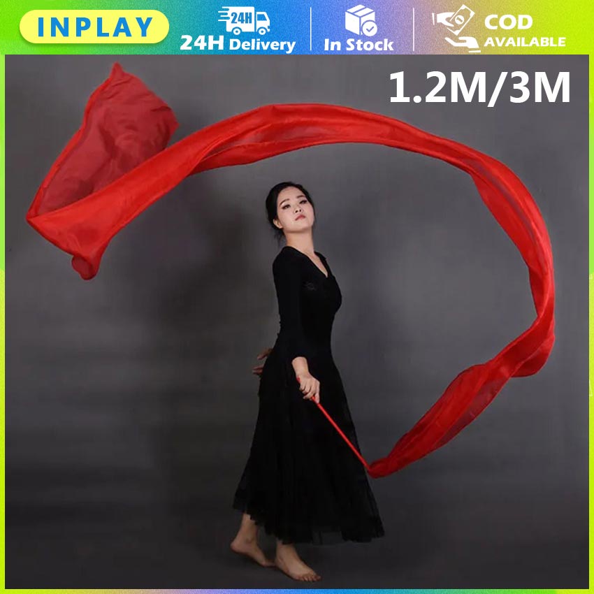 Colorful Dance Ribbon Gym Rhythmic Art Gymnastic Streamer Twirling Rod Stick