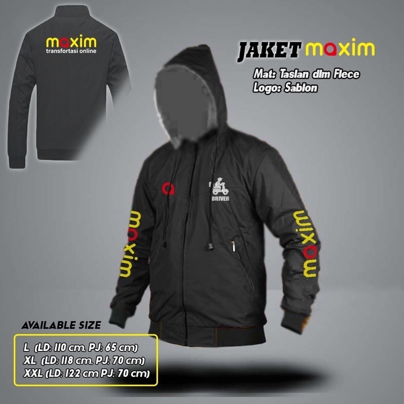 JAKET MAXIM // JAKET PARASUT BOLAK BALIK DRIVER TERBARU MAXIM