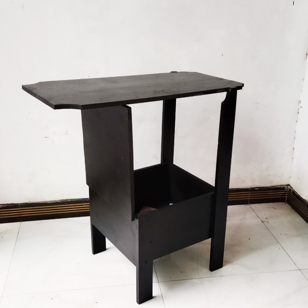 Bisa COD Meja setrika gosok kursi lipat kayu kokoh anti rayap multifungsi warna natural glossy water