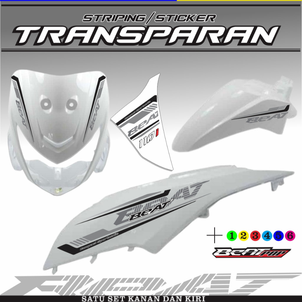 MOTIP STRIPING STICKER TRANSPARAN UV MOTOR HONDA BEAT POP POLET SIMPLE V7