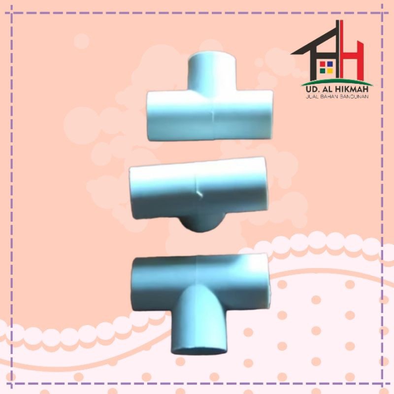 TEE TE T 5/8 Sambungan Pipa Listrik 5/8 PVC 17mm 17 mm TEBAL KOKOH DAN KUAT