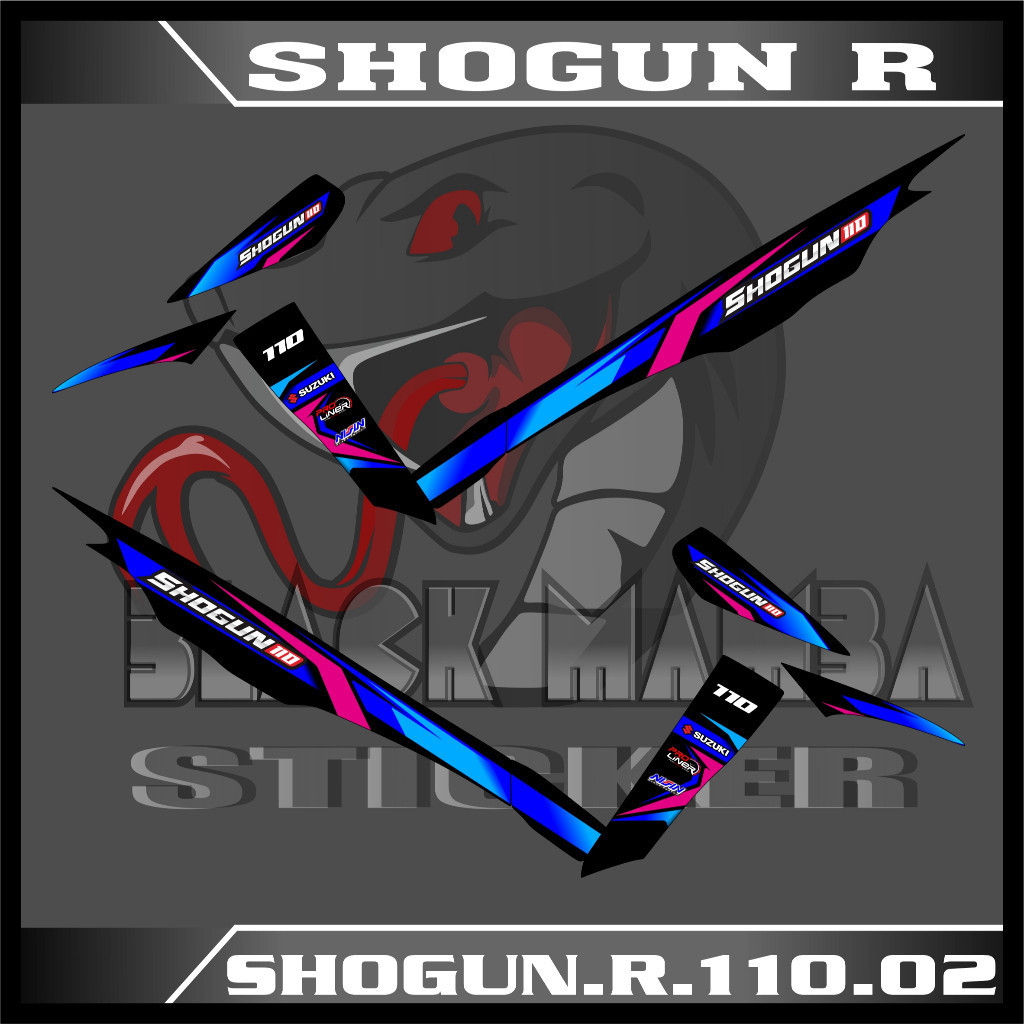 STRIPING VARIASI SUZUKI SHOGUN R 110  STICKER MOTOR SUZUKI SHOGUN R 110