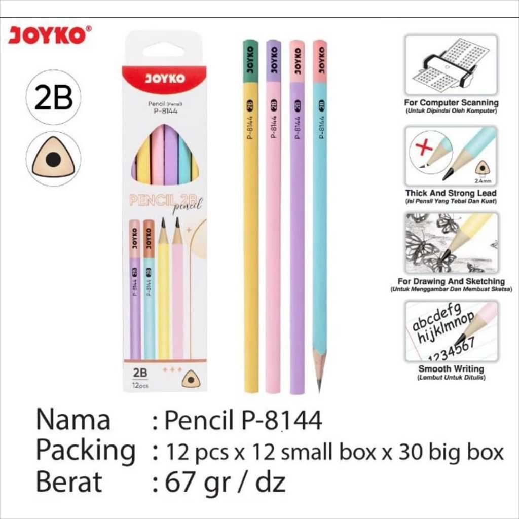 

[P] Pensil Pencil Joyko P-8144 2B (12 Pcs)