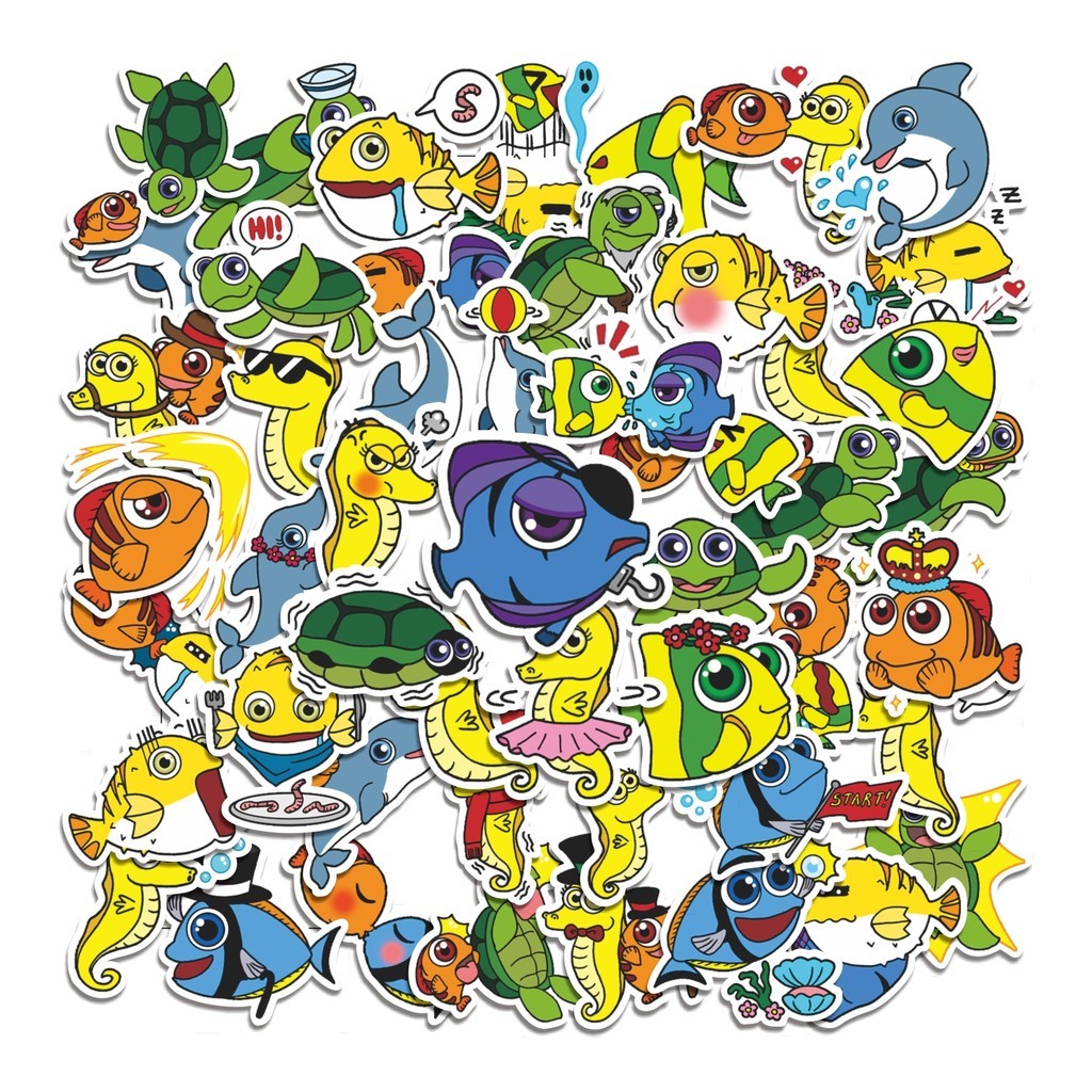 

COD 50 Pcs Stiker Nong Deepo Fish And Friends Lucu Anti Air Untuk Dekorasi Notebook Sepeda Skateboard Handphone