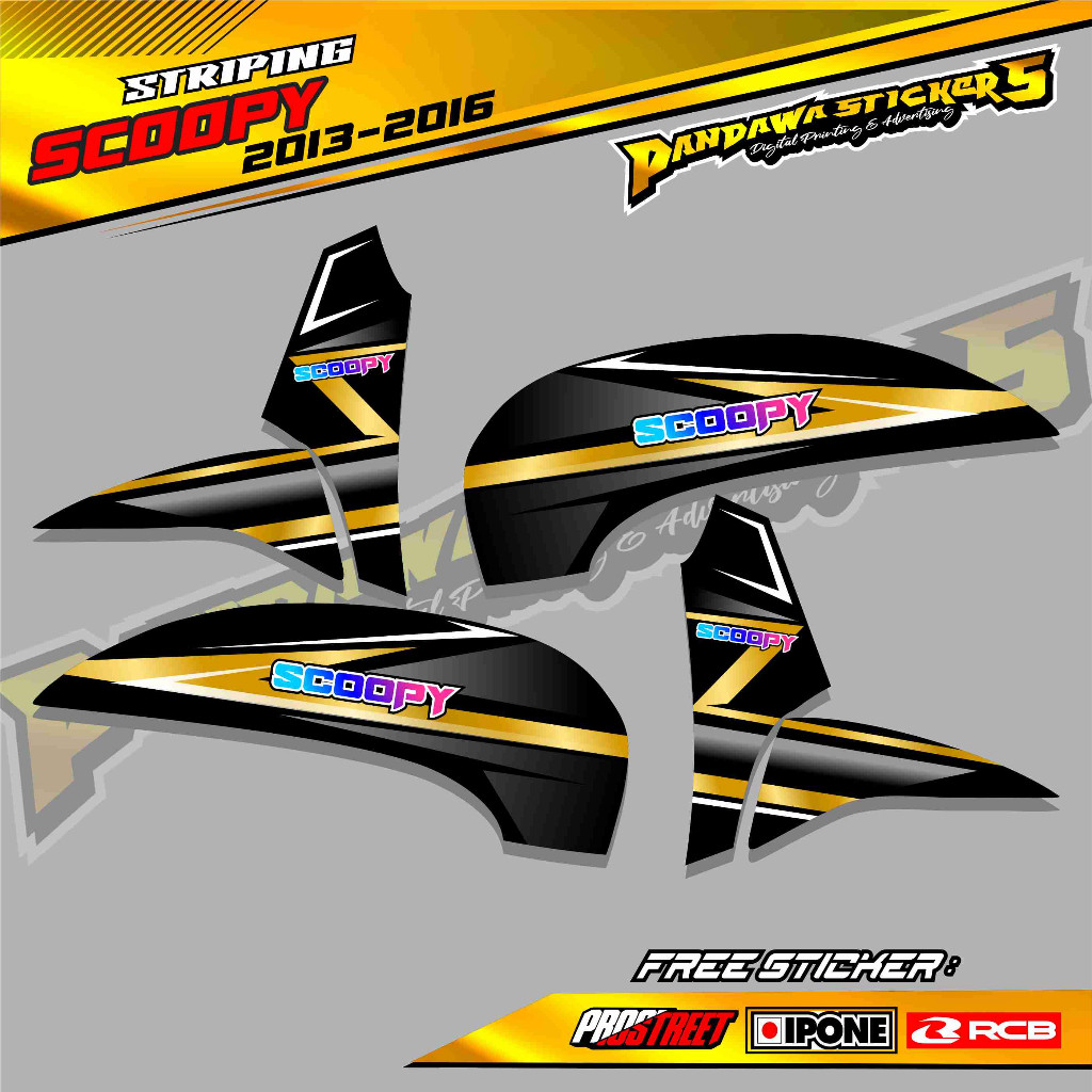 STRIPING LIST VARIASI HONDA SCOOPY 2013-2016 / STICKER LIST VARIASI MOTOR SCOOPY 2013-2016