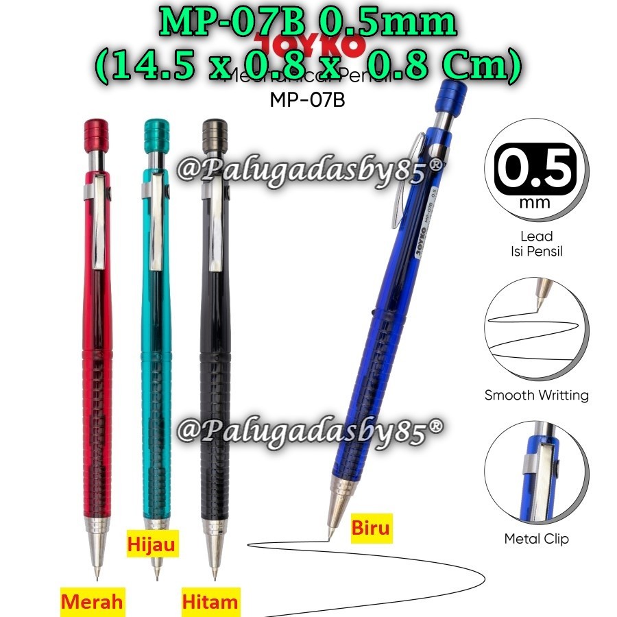 

(1 Biji) Pensil Mekanik JOYKO MP-07B 0.5 mm / Mechanical Pencil Pensil Mekanik Joyko MP-07B (1 Biji)