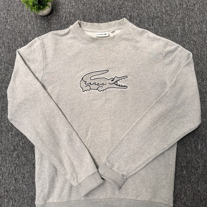 Lacoste Big Logo Sweatshirt/crewneck Grey