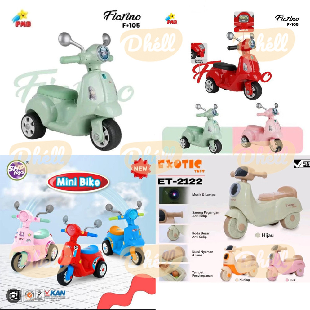 LKJ98 PMB Iora Vespa Anak Bisa Dinaiki / Vespa Mainan Anak / Pespa Anak / Scoopy Anak / Sepeda Vespa