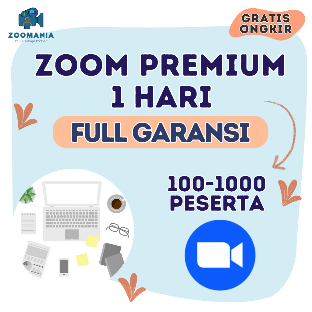 Zoom Pro 100 500 1000 Peserta 1 Hari Termurah MSe