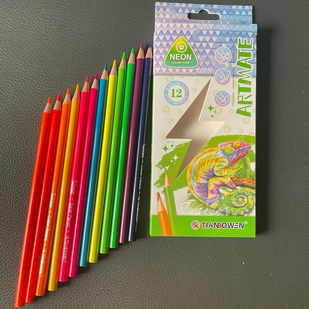 

Pensil Warna Neon 12 Warna TIANBOWEN 9990