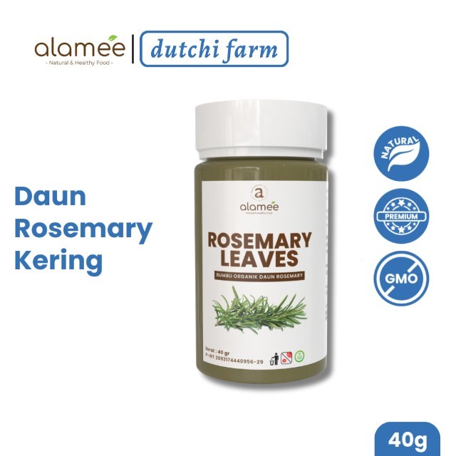 

ALAMEE Daun Rosemary Kering Dried Leaves Garnish Murni Asli Tanpa Campuran Bumbu Dapur Dutchi Farm