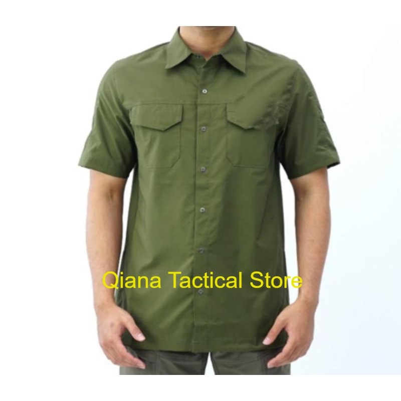 Terbaru KEMEJA PASPAMPRES 2 SAKU| KEMEJA LAPANGAN| KEMEJA OUTDOR Lengan Pendek Baan Katun Strech
