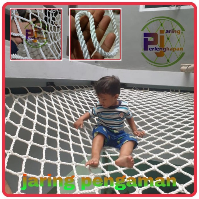 jaring hammock jaring pengaman tali nilon 10mm