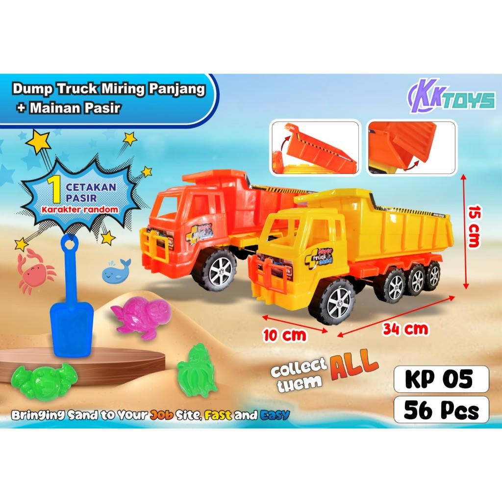 PROMO Mainan TRUK DUMP PASIR Mainan Mobil Truk Pengangkut Pasir