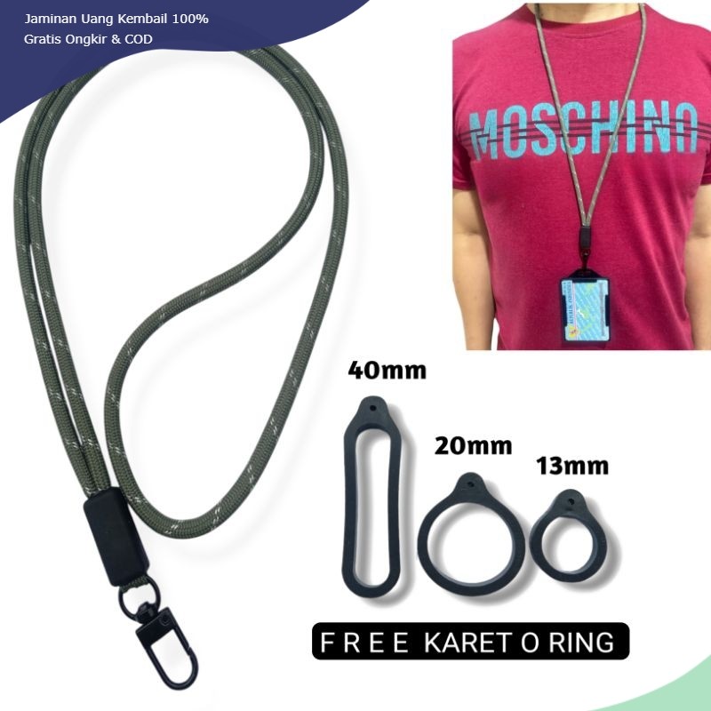 

Tali Lanyard Multifungsi Gantungan HP , Flashdisk , Plosa , Gantungan Kunci dll