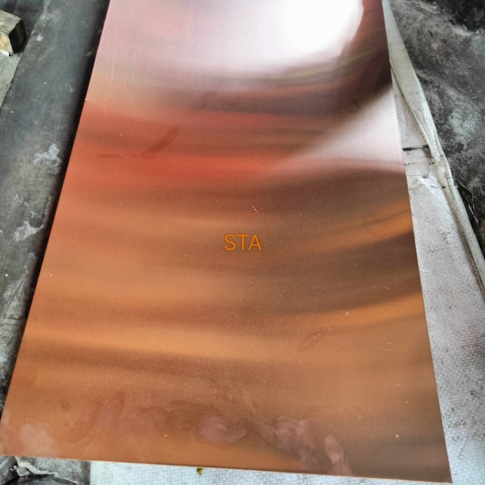 plat tembaga murni lembaran 0,5mm x 10cm x 10cm