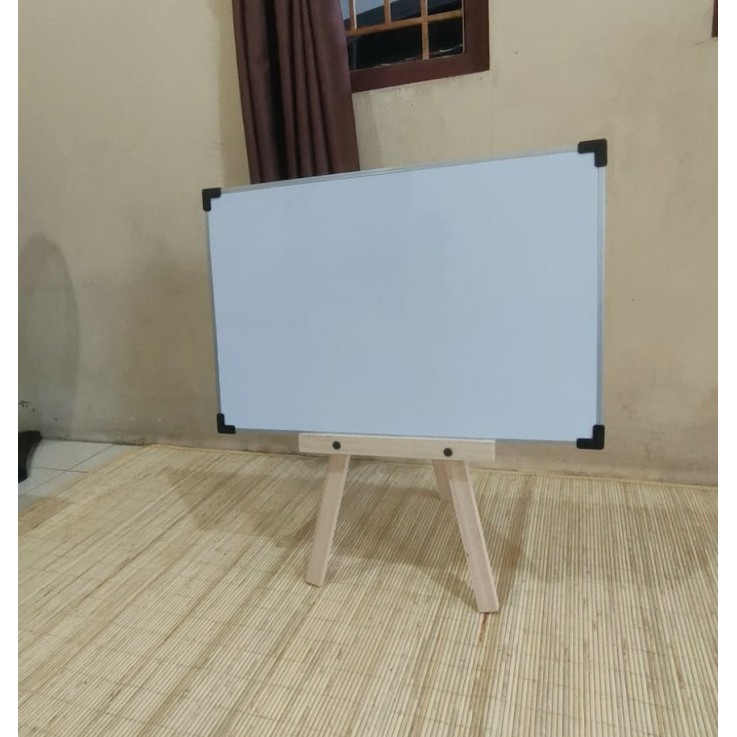

Whiteboard Standing 60cm,Papan Tulis White Board Anak,Penyangga Polos - Biasa, 35x50cm