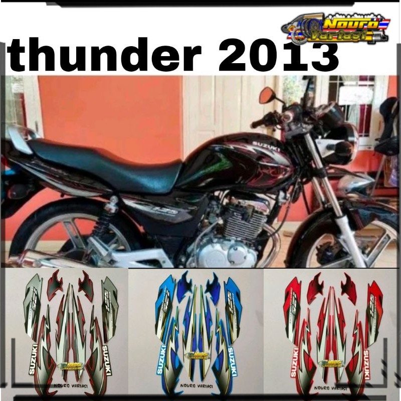 aksesoris motor striping suzuki thunder 125 2012 2013 lis body motor standar